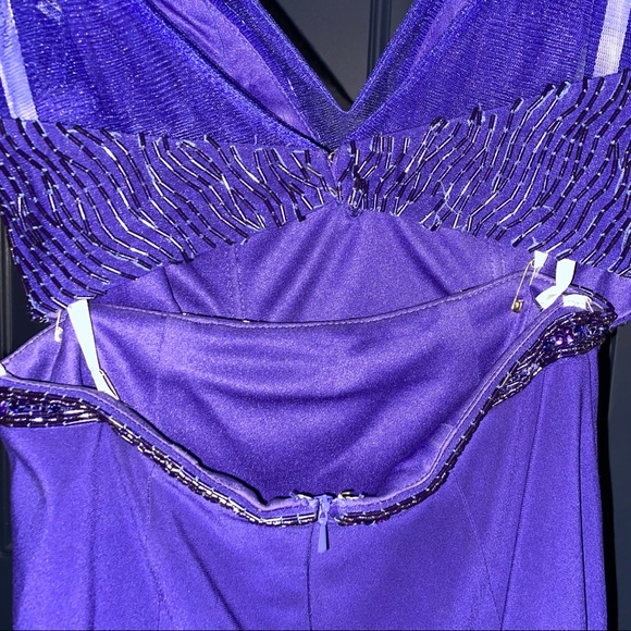 rachel allan two-piece purple homecoming formal dress - Picture 8 of 11